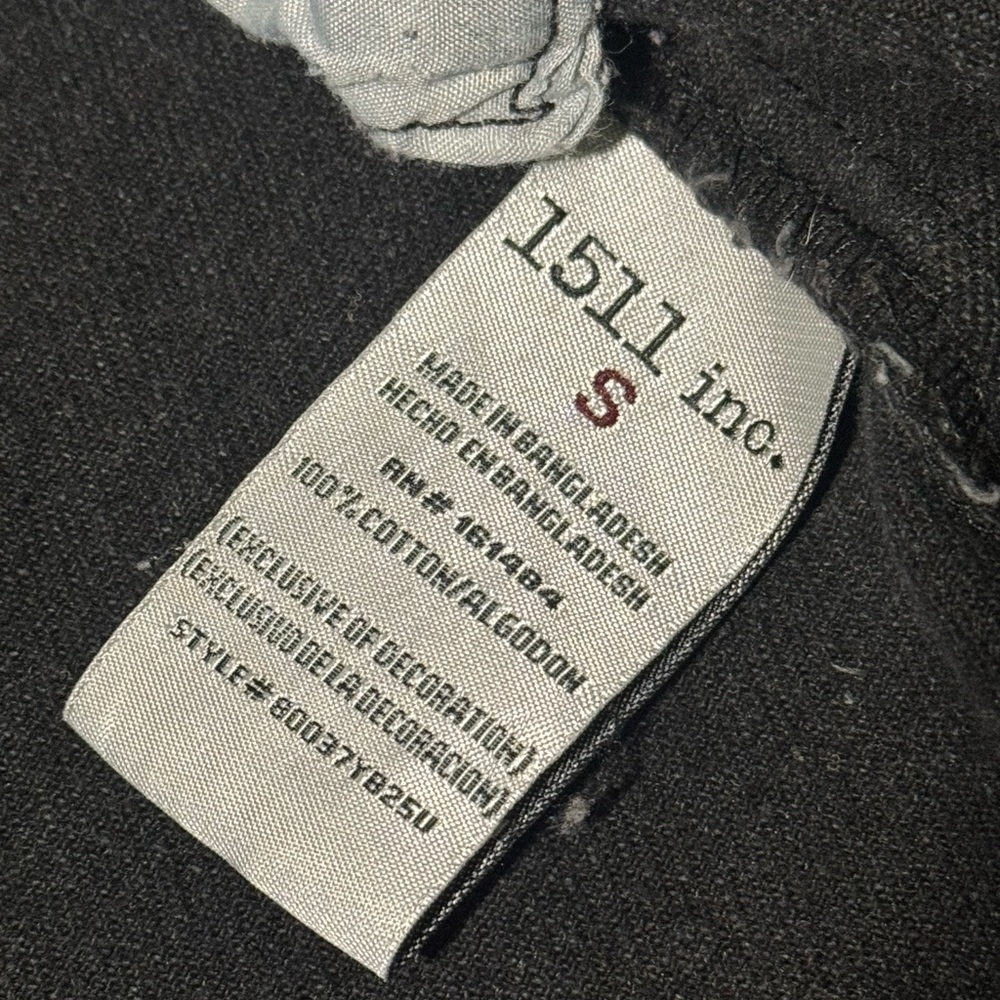 Acid Washed Charcoal Distressed Denim Grunge Jacket - Picture 6 of 8